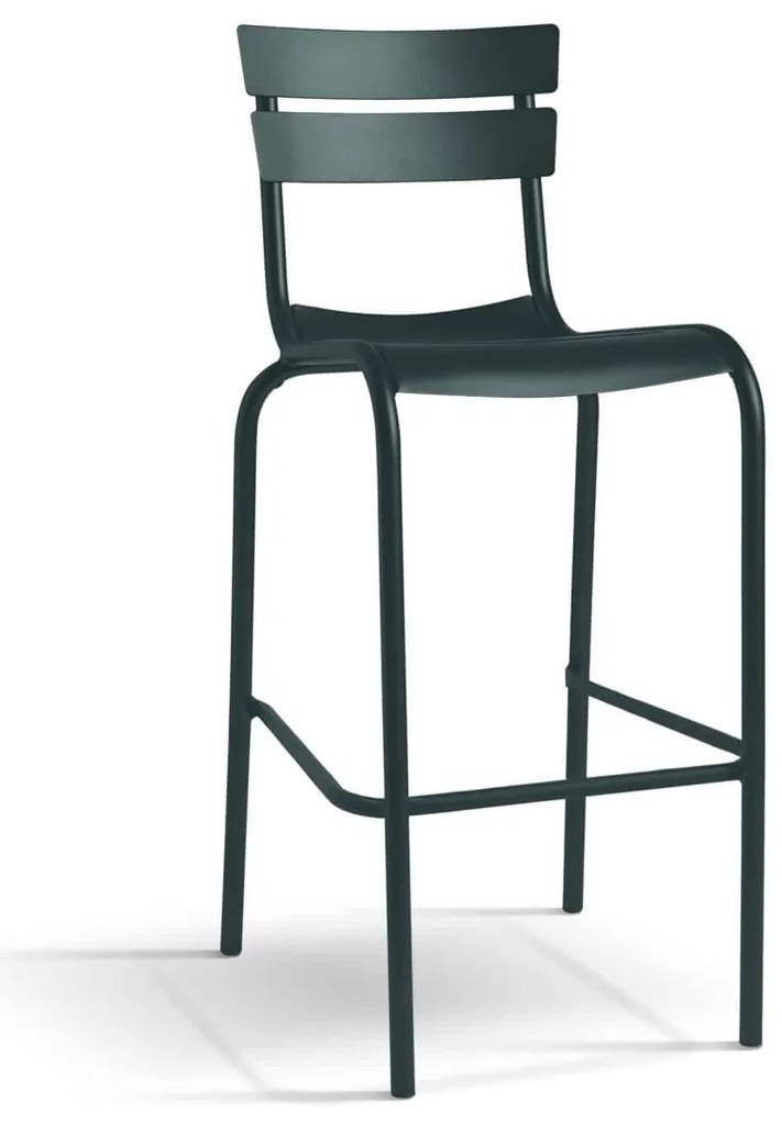SCAUN BAR ALUMINIU -HORECA- - GRI ANTRACIT