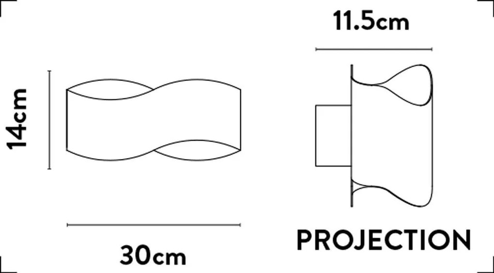Aplica de perete LED design modern Belle