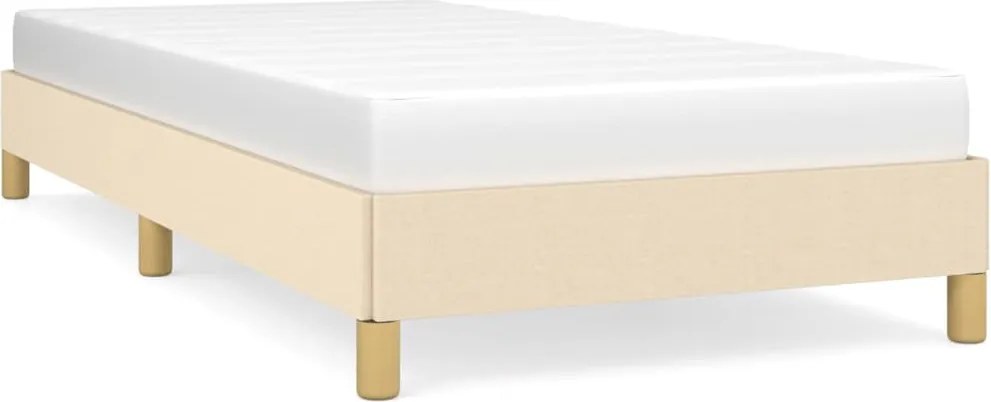 vidaXL Cadru de pat fără saltea, crem, 100x200 cm, textil