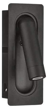 Aplica incastrabila cu spot LED directionabil INLITE negru