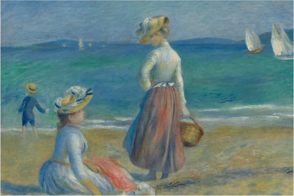Tablou - Auguste Renoir, Figures on the Beach, reproducere (90x60 cm)