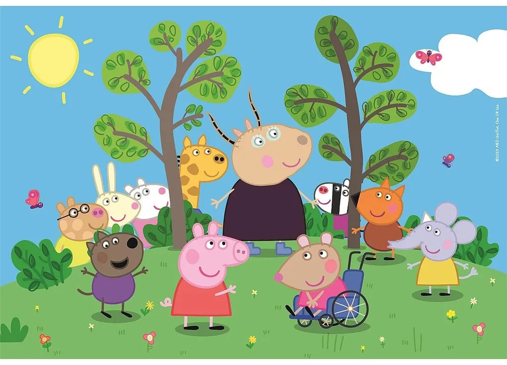Purcelușa Peppa Nature Class Puzzle maxi Clementoni de 24 de piese