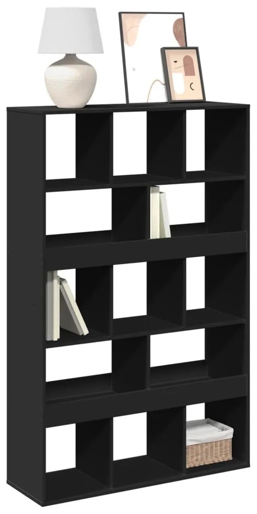 vidaXL Bibliotecă, negru, 100x33x156,5 cm, lemn prelucrat