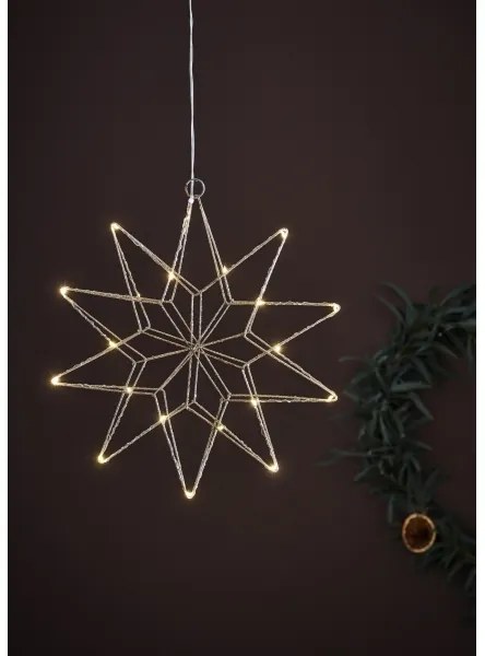 Decorațiune LED de Crăciun GLEAM LED/0,6W/3xAA argintiu Markslöjd 705750