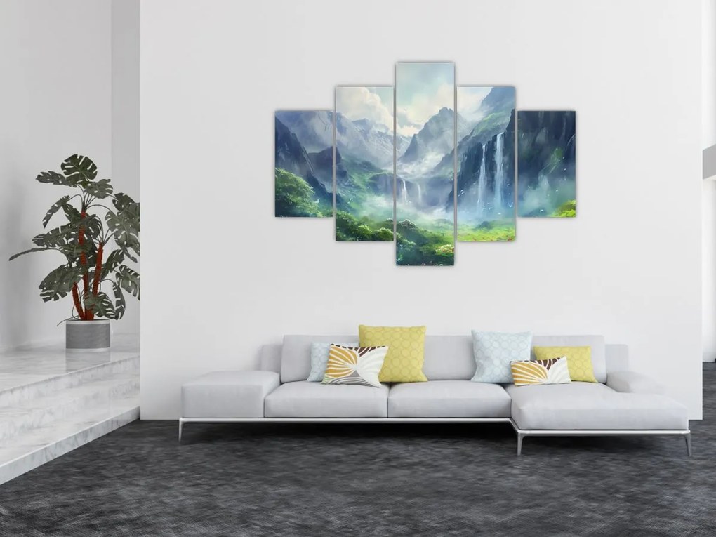 Tablou - Valea cascadelor (150x105 cm)