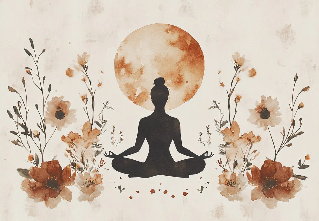 Fototapet - Yoga Portocalie (147x102 cm)