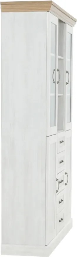 Vitrină, pin nordic/stejar sălbatic, ROYAL W2D