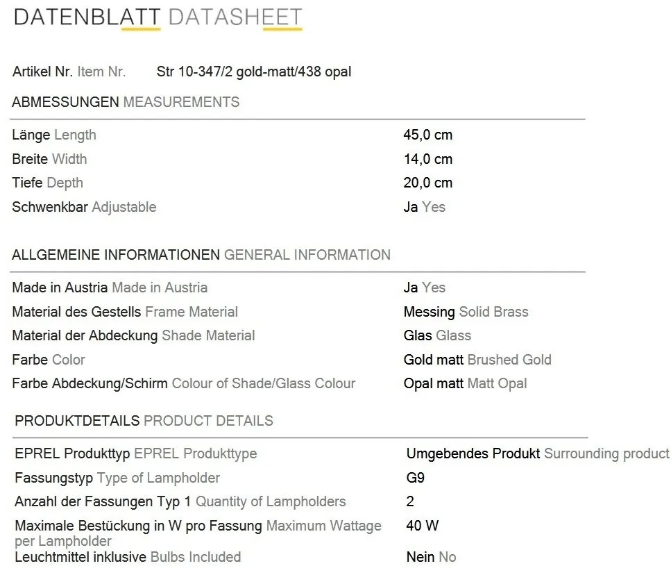 Aplica de perete sau tavan design modern OPALDESIGN 2L, auriu mat