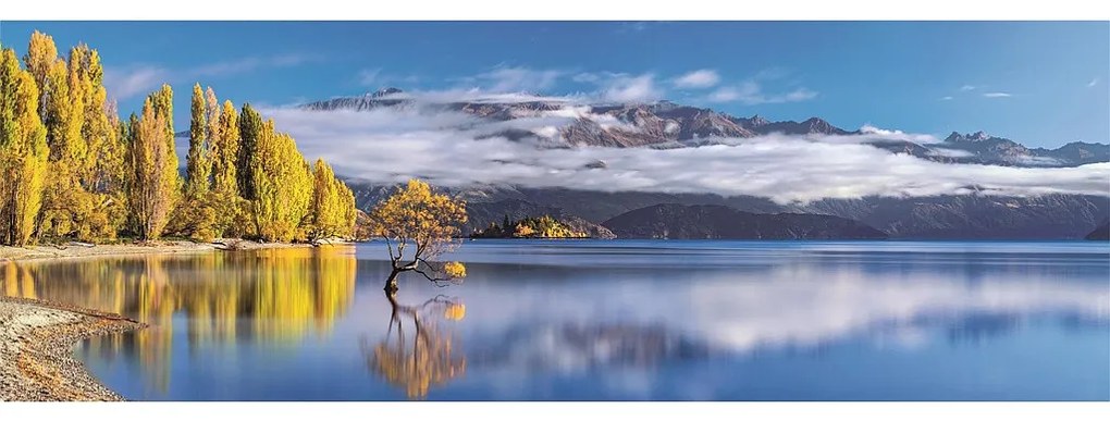 Orașe Wānaka Noua Zeelandă puzzle panoramic Compact 1000 de piese Clementoni