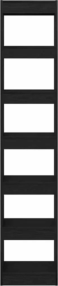 vidaXL Dulap pentru cărți Stejar negru 40 x 30 x 198 cm Lemn compozit