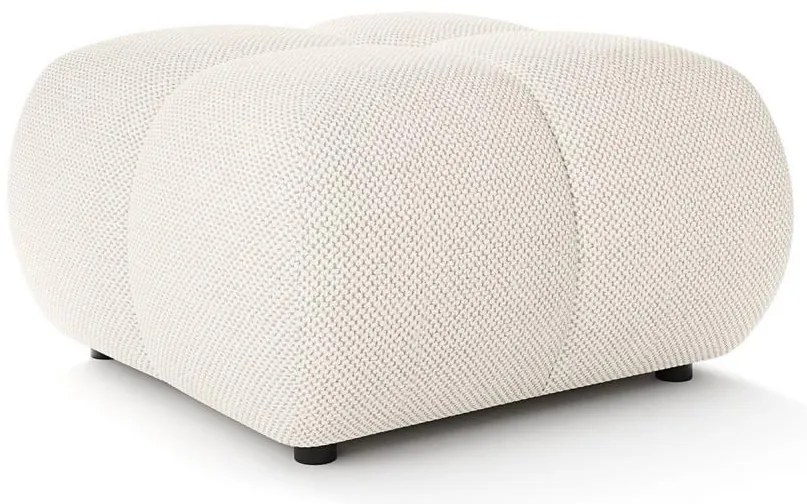 Taburet tapițat ALMADA 72x72 cm crem