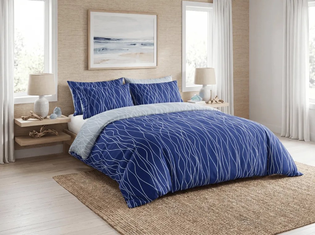 Lenjerie de pat din microfibra LIORA albastru Dimensiune lenjerie de pat: 70 x 90 cm | 140 x 220 cm