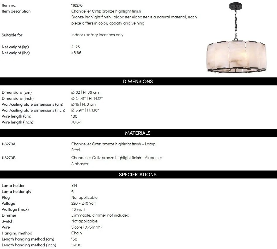 Candelabru, Lustra eleganta design LUX Ortiz