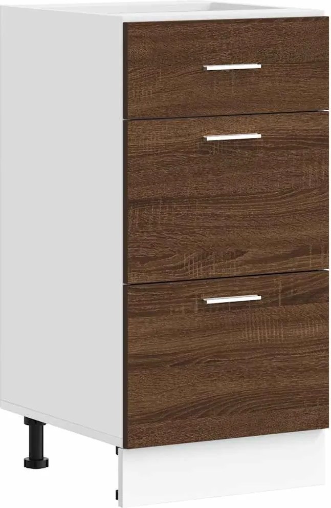 vidaXL Dulap inferior “Lyon” Stejar maro 40x46x81,5 cm Lemn prelucrat