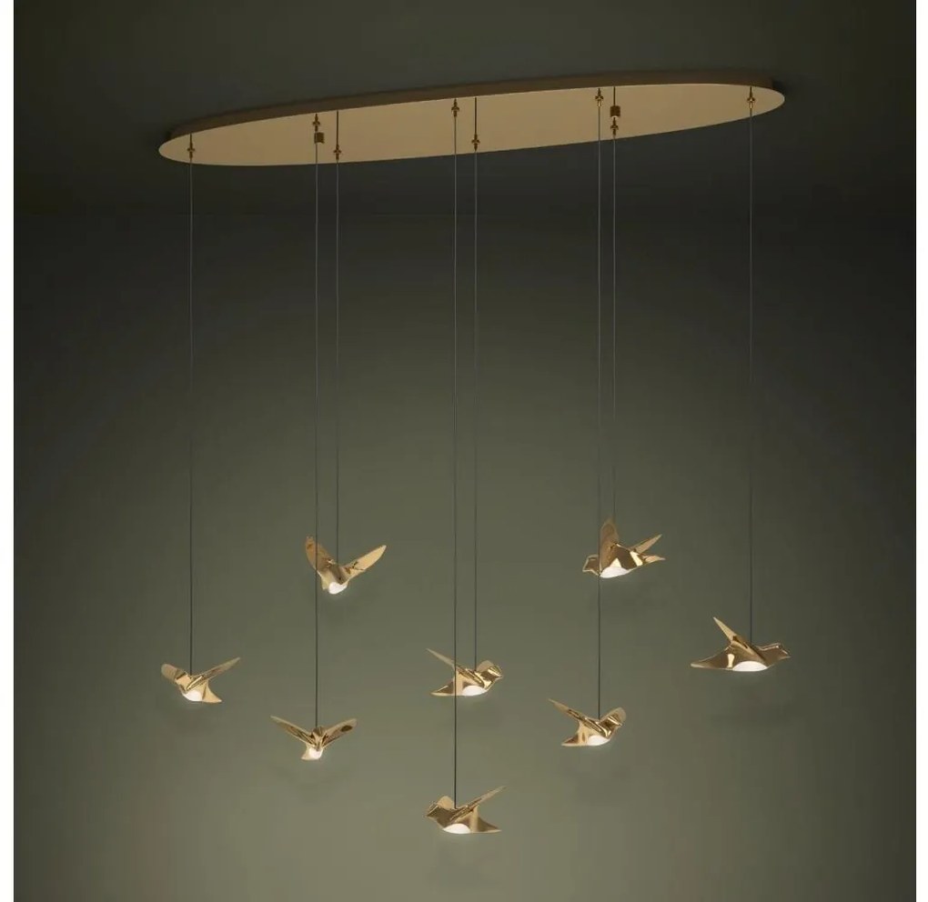 Lustră LED dimabilă pe cablu Eglo 390397 PARATEBUENO 8xLED/4,2W/230V auriu