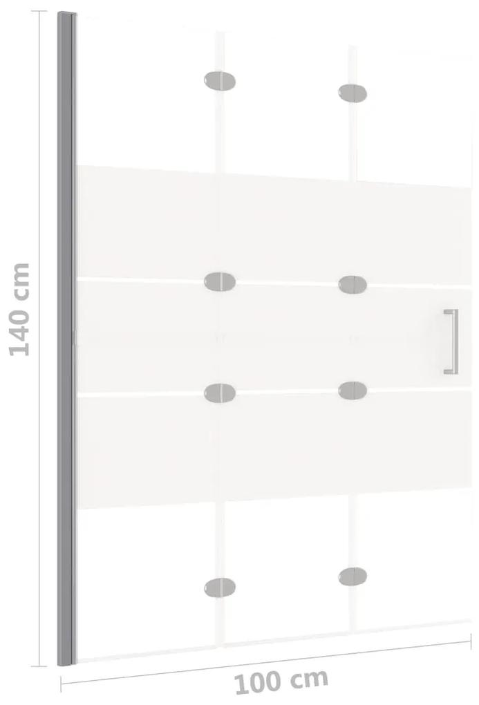 Cabina de dus pliabila, alb, 100x140 cm, ESG 100 x 140 cm