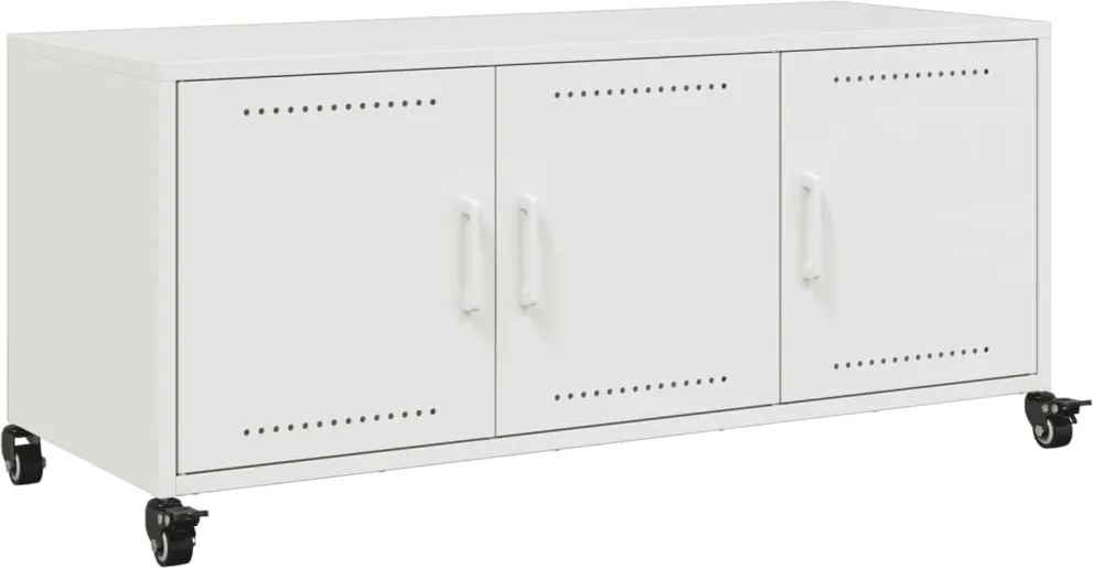 vidaXL Dulap TV, alb, 100,5x39x43,5 cm, oțel