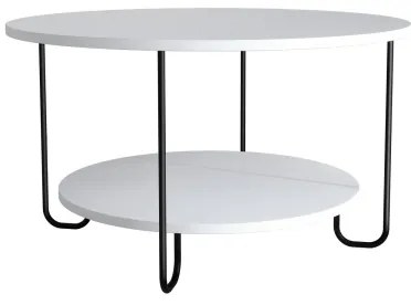 Măsuță de cafea CORRO 45x80 cm albă/neagră