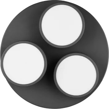 Trio - Plafonieră LED dimabilă FRANKLIN, 3xLED/8,5W/230V, Ø 35 cm, neagră