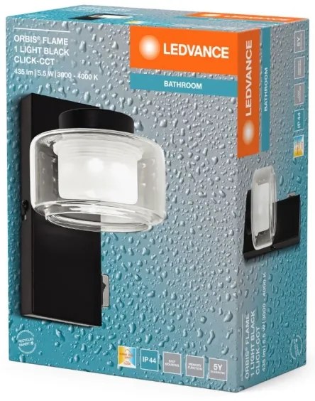 Ledvance - Aplica LED baie ORBIS FLAME 5,5W 230V IP44 negru