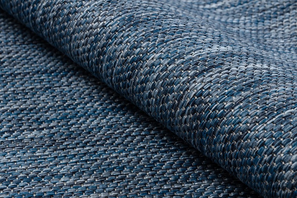 Covor SISAL SION A5165A Melanj țesute plate albastru inchis
