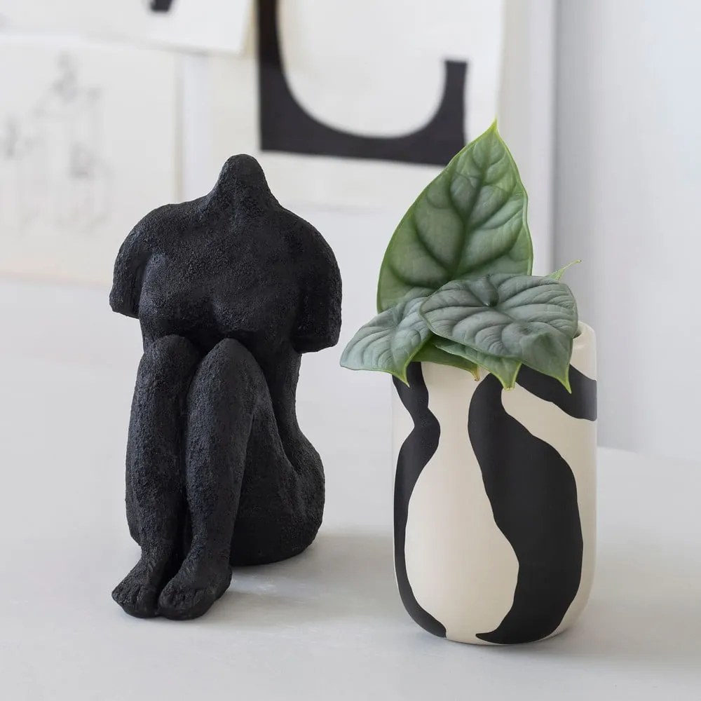 Suport pentru periuța de dinți negru-alb din ceramică Icon – Mette Ditmer Denmark