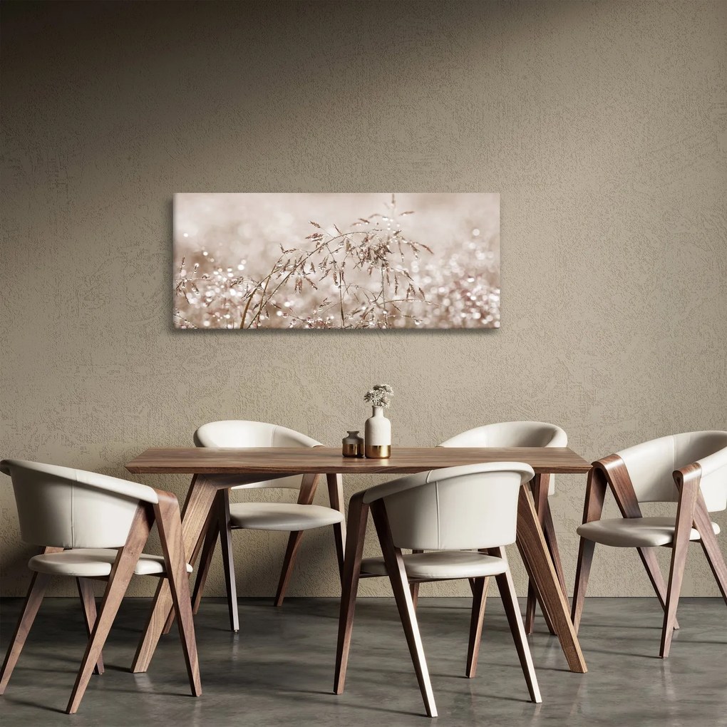 Tablou - Pajiște în tonuri de maro (120x50 cm)