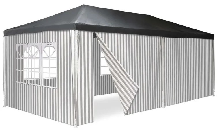 Cort de petrecere în grădină - 3 x 6 m, antracit + 6 laturi