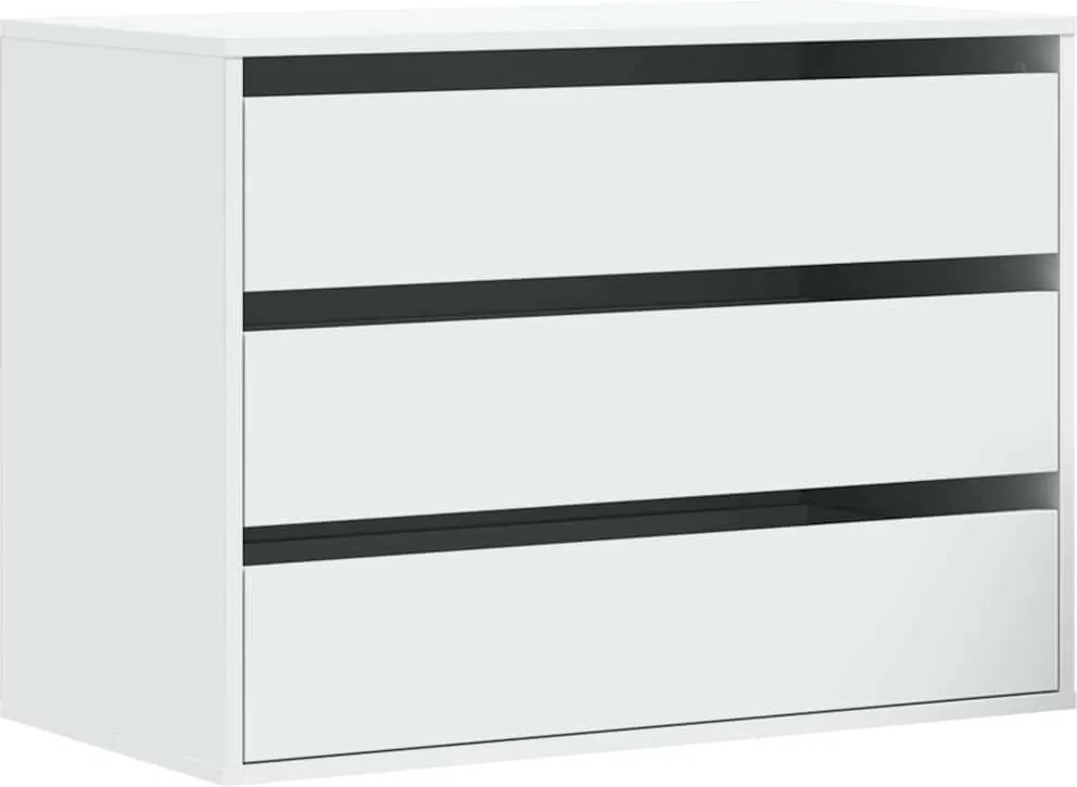 vidaXL Dulap colț cu sertare alb 80x41x58 cm lemn prelucrat