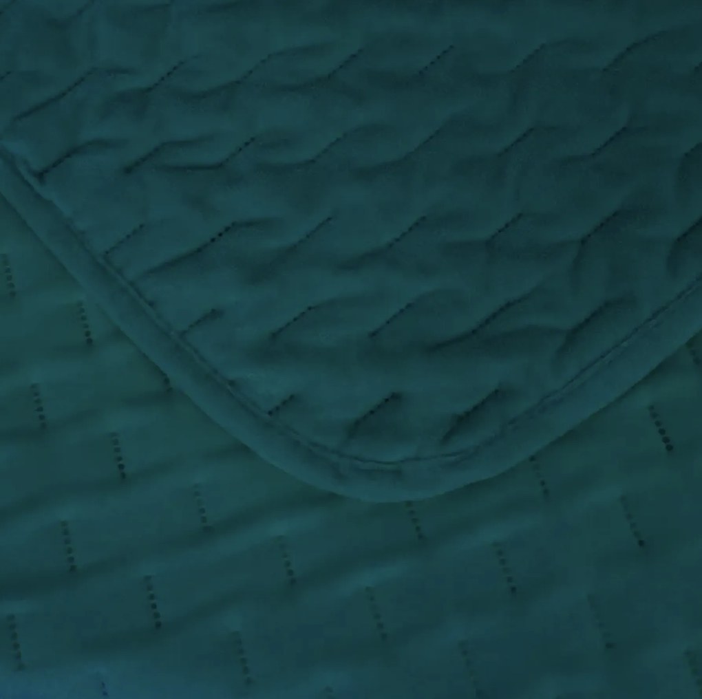 Cuvertura de pat din catifea ASTRALIA, petroleu Dimensiune: 200 x 220 cm