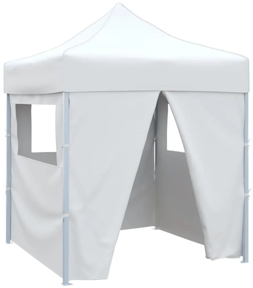 vidaXL Cort de petrecere pliabil cu 4 pereți, alb, 2 x 2 m, oțel
