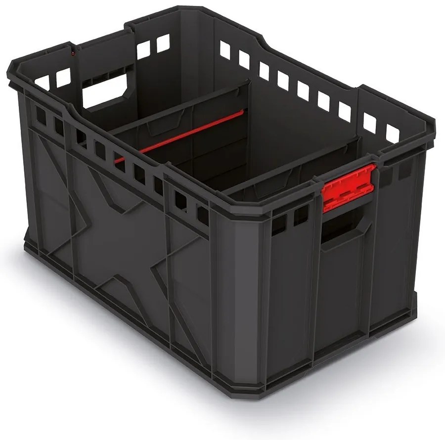 Cutie de transport A, 30 cm, compartimentari, negru
