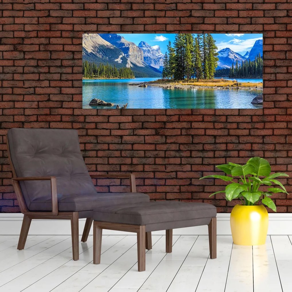 Tablou - Peisaj montan cu râu (120x50 cm)