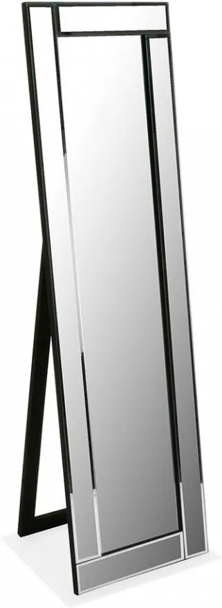 Oglinda dreptunghiulara neagra din sticla 40x140 cm Cheval Versa Home