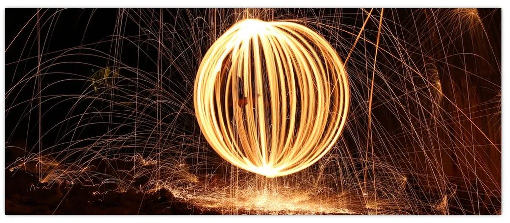 Tablou cu bilă iluminată (120x50 cm)