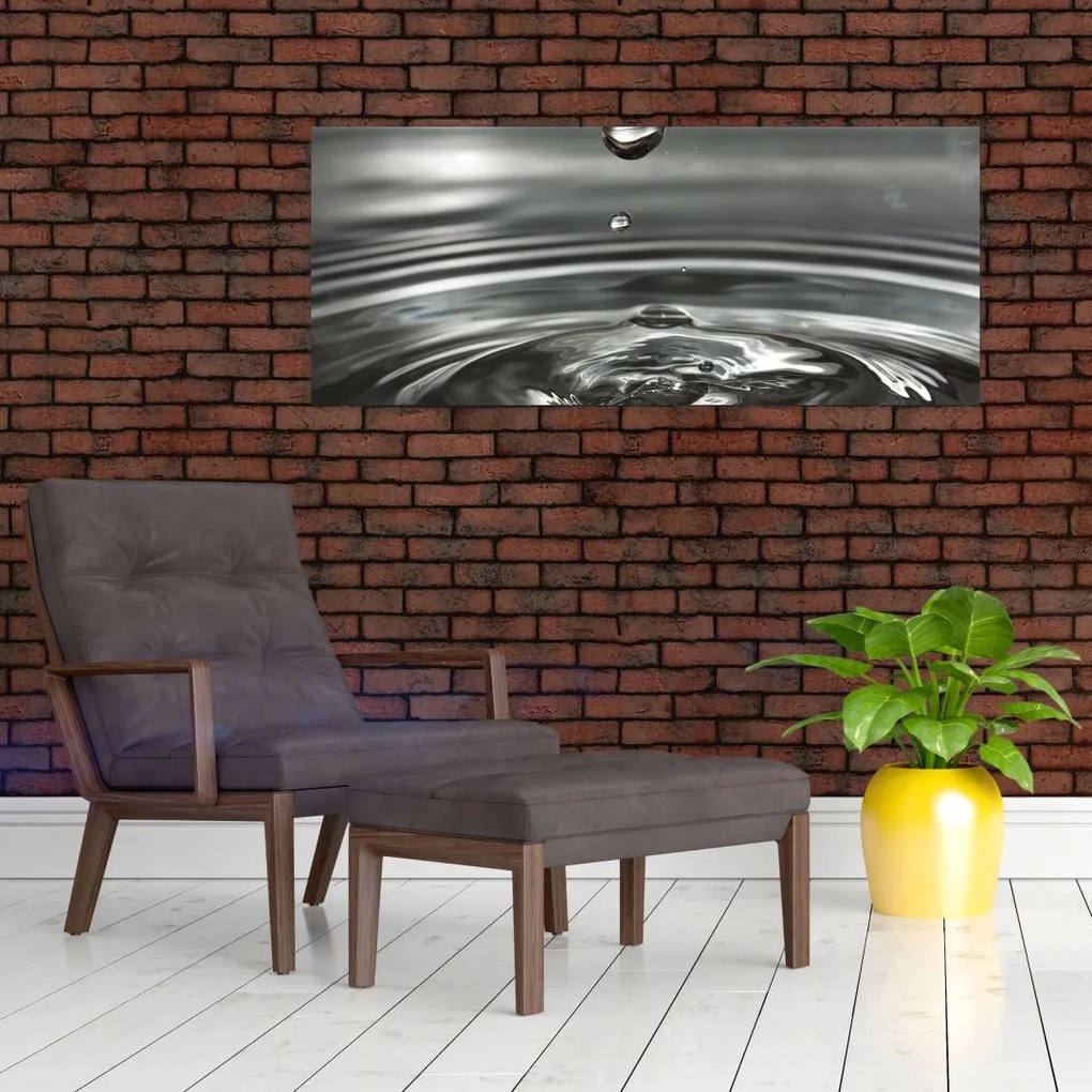 Tablou - Picături de apă (120x50 cm)