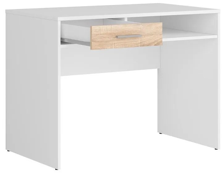 Masă de scris Nepo Plus 1 (alb + stejar sonoma) . 1098261