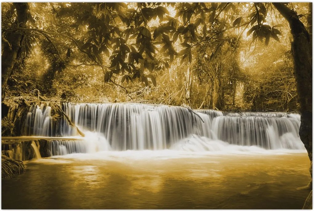 Tablou - Cascadă, de epocă (90x60 cm)