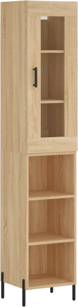 vidaXL Dulap înalt, stejar sonoma, 34,5x34x180 cm, lemn prelucrat
