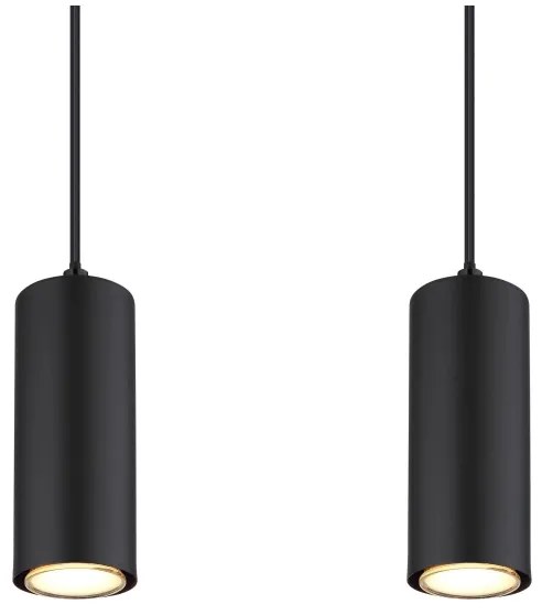 Lustră pe cablu ROBBY 4xGU10/35W/230V negru/maro Globo 57911-4HBW