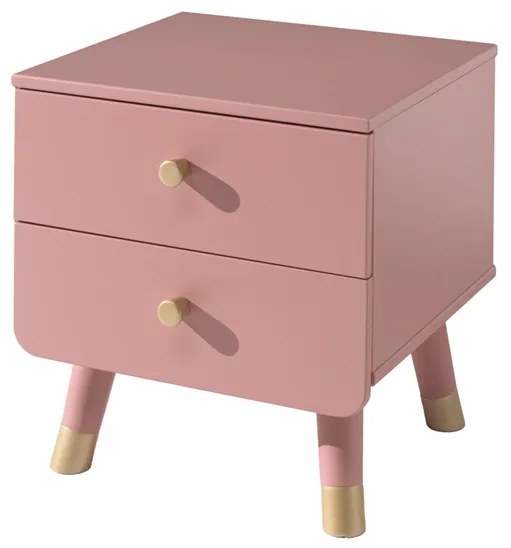Set BILLY în roz (terra pink) format dintr-un Pat copii (90 x 200 cm) și o noptieră.