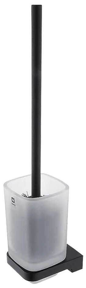 Perie de toaletă de perete NIMCO MAC 29094CN-90 MAYA sticlă mată/negru mat