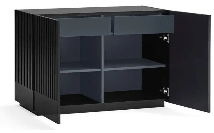 Comodă neagră joasă 100x70 cm Doric – Teulat