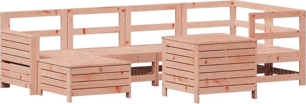 vidaXL Set canapele grădină, 7 piese, lemn masiv brad douglas