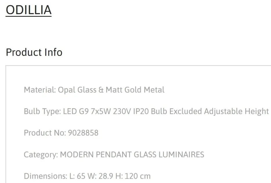 Lustra suspendata design modern decorativ ODILLIA 7L