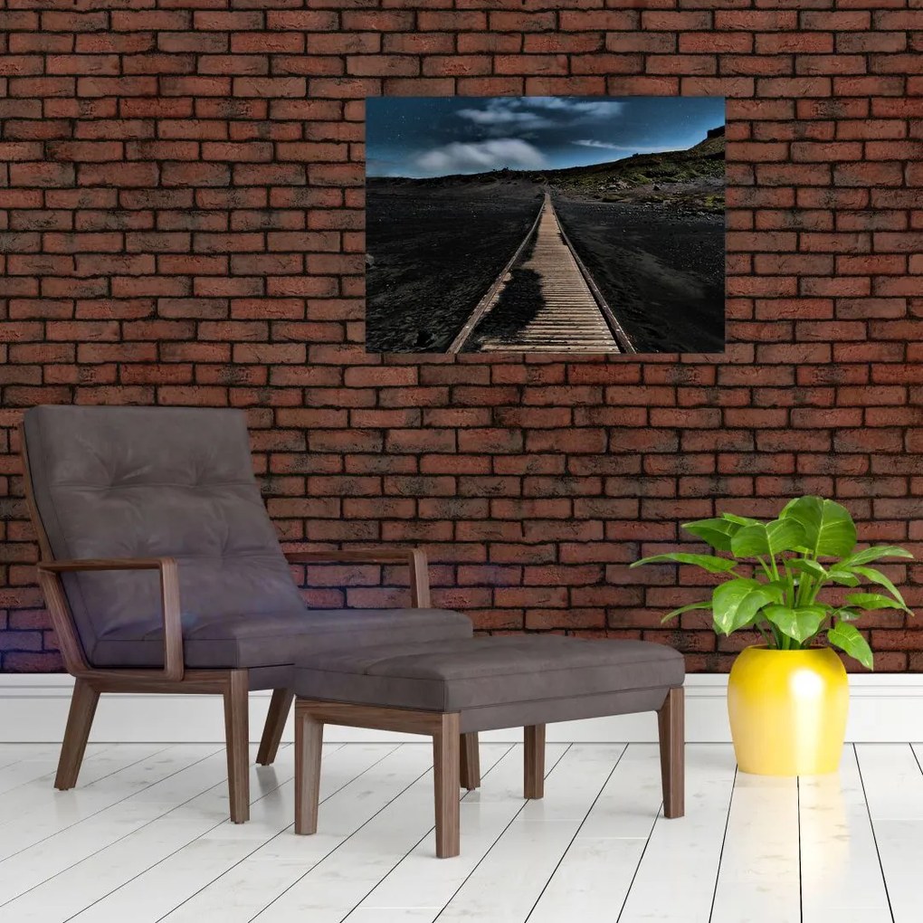 Tablou drumul de lemn în amurg (70x50 cm)