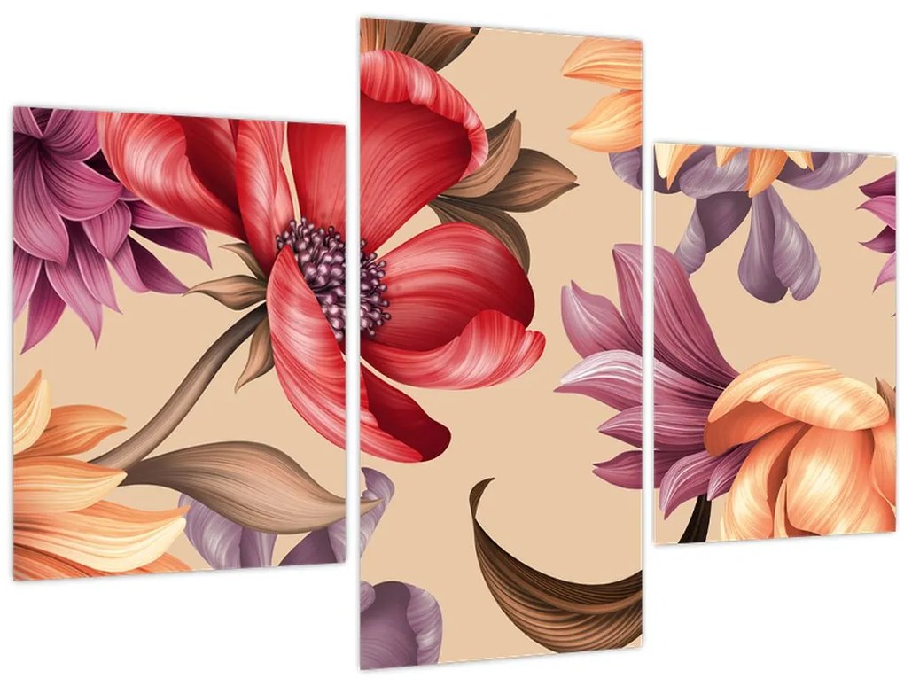 Tablou - Flori de epocă (90x60 cm)