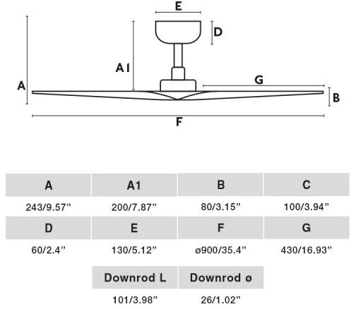 Ventilator de tavan FARO 33825WT HEY S negru d. 90 cm Wi-Fi + telecomandă