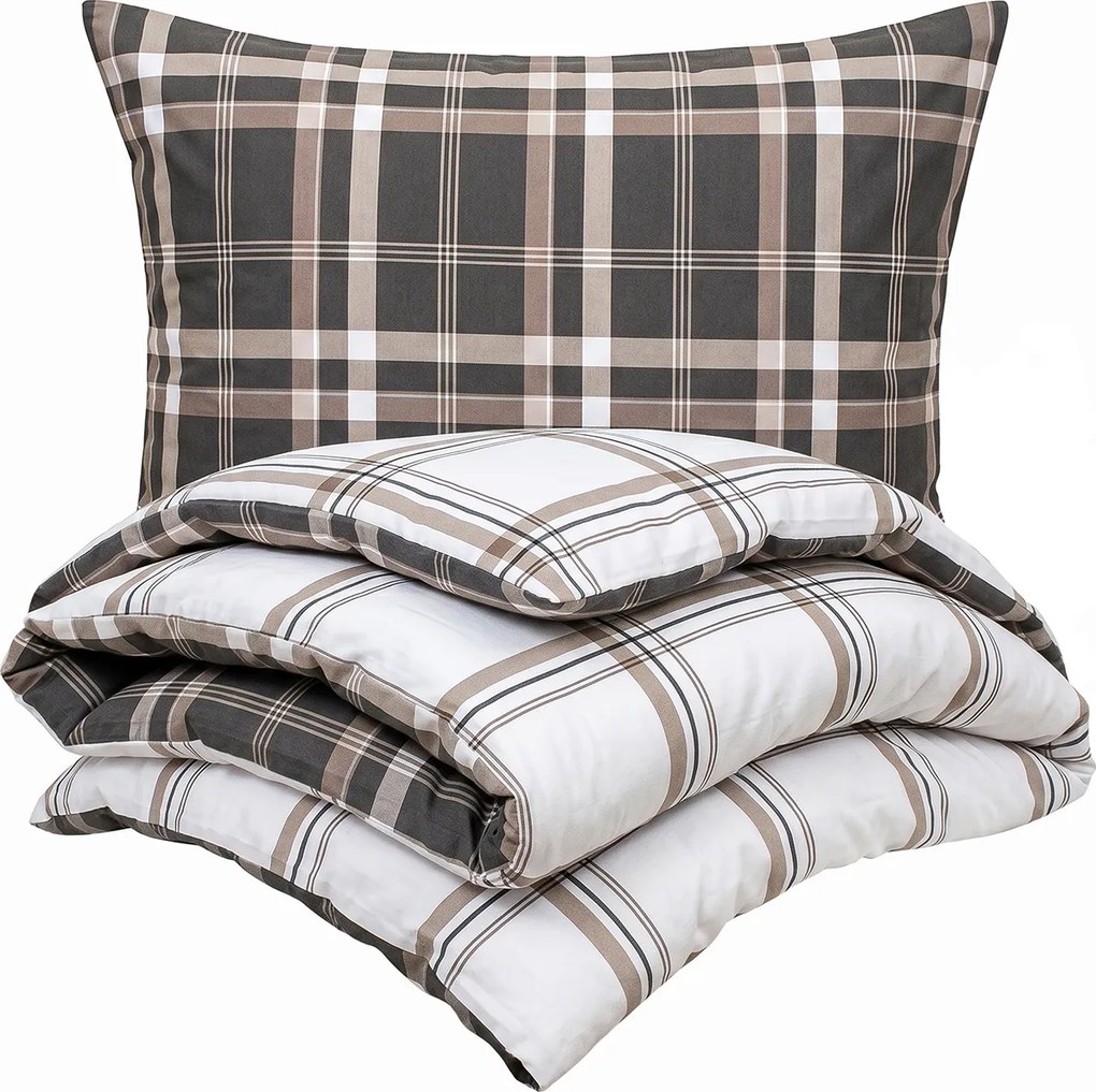 Lenjerie de pat 4Home Scotch, din bumbac, 140 x 200 cm, 70 x 90 cm