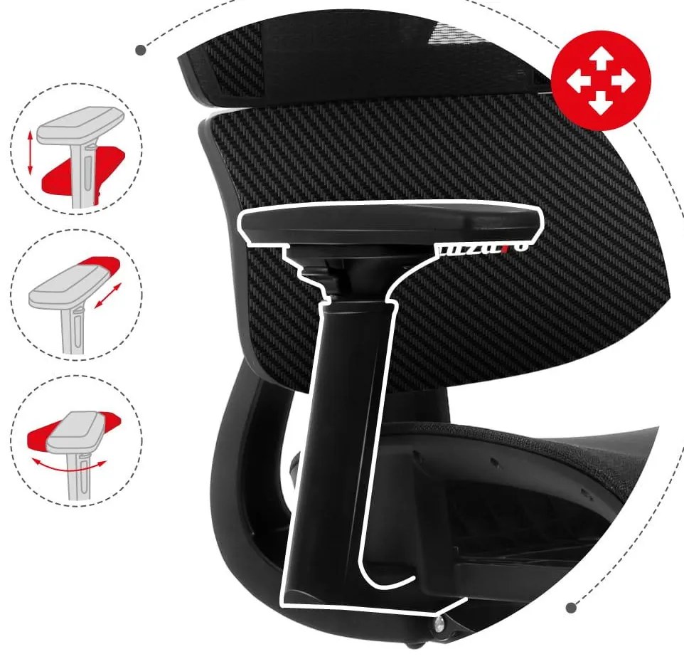 Fotoliu gaming Cruiser 8 (negru + carbon). 1087457